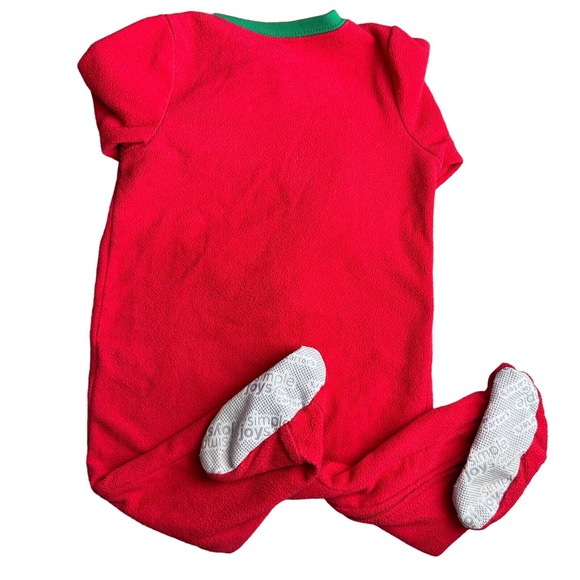Lot of 3 - Carter's & Child of Mine Christmas Fleece Footed Pajamas - 12 Months - Picture 12 of 12